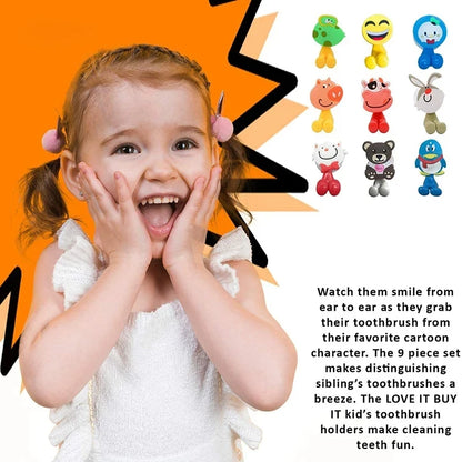 1PCS Cartoon Animal Wall Toothbrush Holder Antibacterial Toothbrush Storage Holder with Suction Cup Bathroom Organizer, New 2024